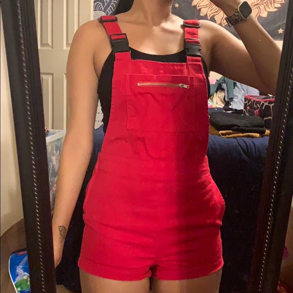 Red short overall
